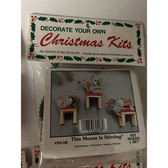 Merri Mac Decorate Your Own Christmas Kits Vintage Lot of 8 NEW SEALED - Picture 6 of 16